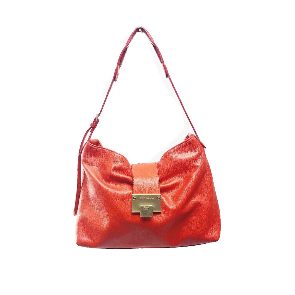 Jimmy Choo Flip Lock Leather Bag